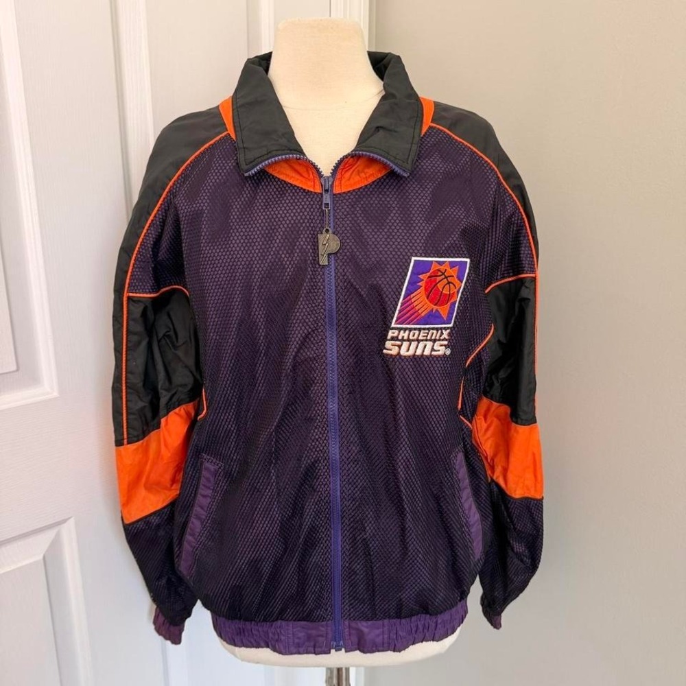 VINTAGE PURPLE AND ORANGE PRO‎ PLAYER PHOENIX SUNS WINDBREAKER JACKET